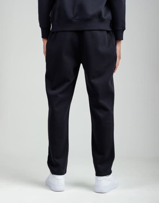 French Connection - Joggers in misto cotone color blu navy con fondo aperto, 4 di 4