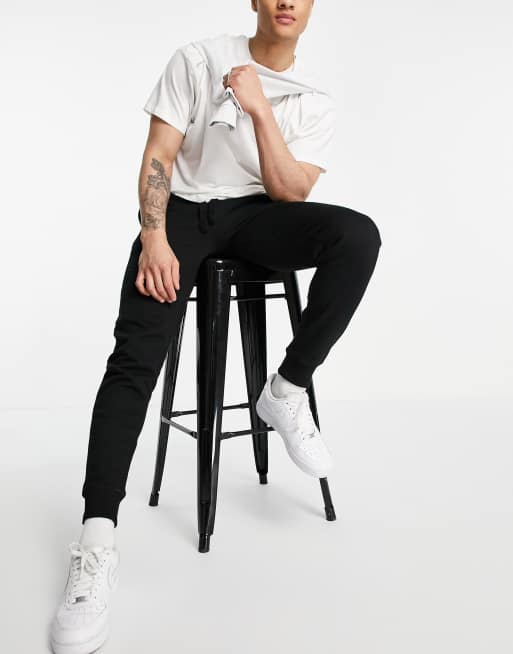 French Connection - Joggingbroek in zwart en metaalgrijs
