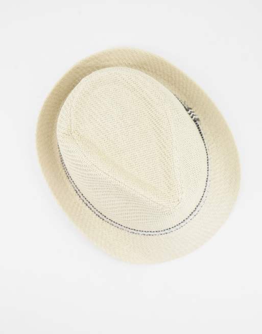 French Connection – Kapelusz trilby w naturalnym kolorze z taśmą, 2 z 4