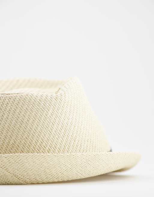 French Connection – Kapelusz trilby w naturalnym kolorze z taśmą, 4 z 4