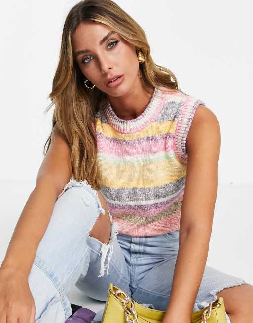 French Connection - Kasper - Sweatervest i space dye strik