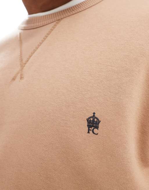 French Connection - Klassiek sweatshirt in camel, 2 van 4