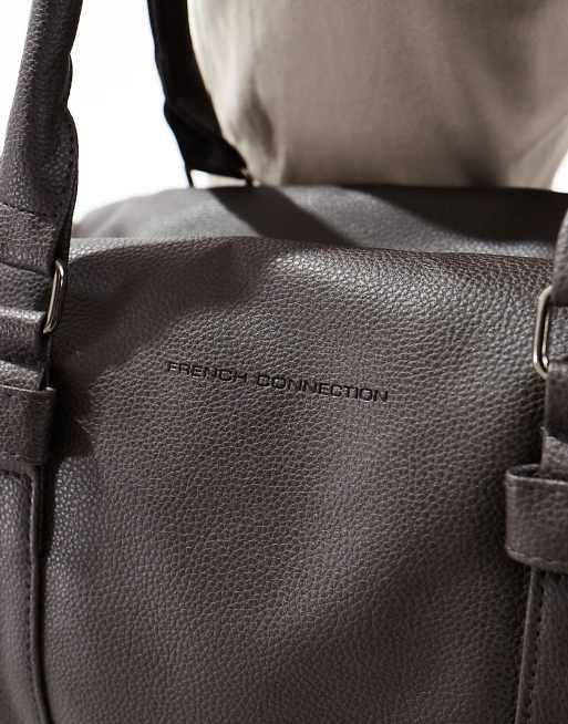 French Connection – Klassische Reisetasche aus Kunstleder in Dunkelbraun, 3 von 4