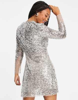 French connection shop white sequin dress