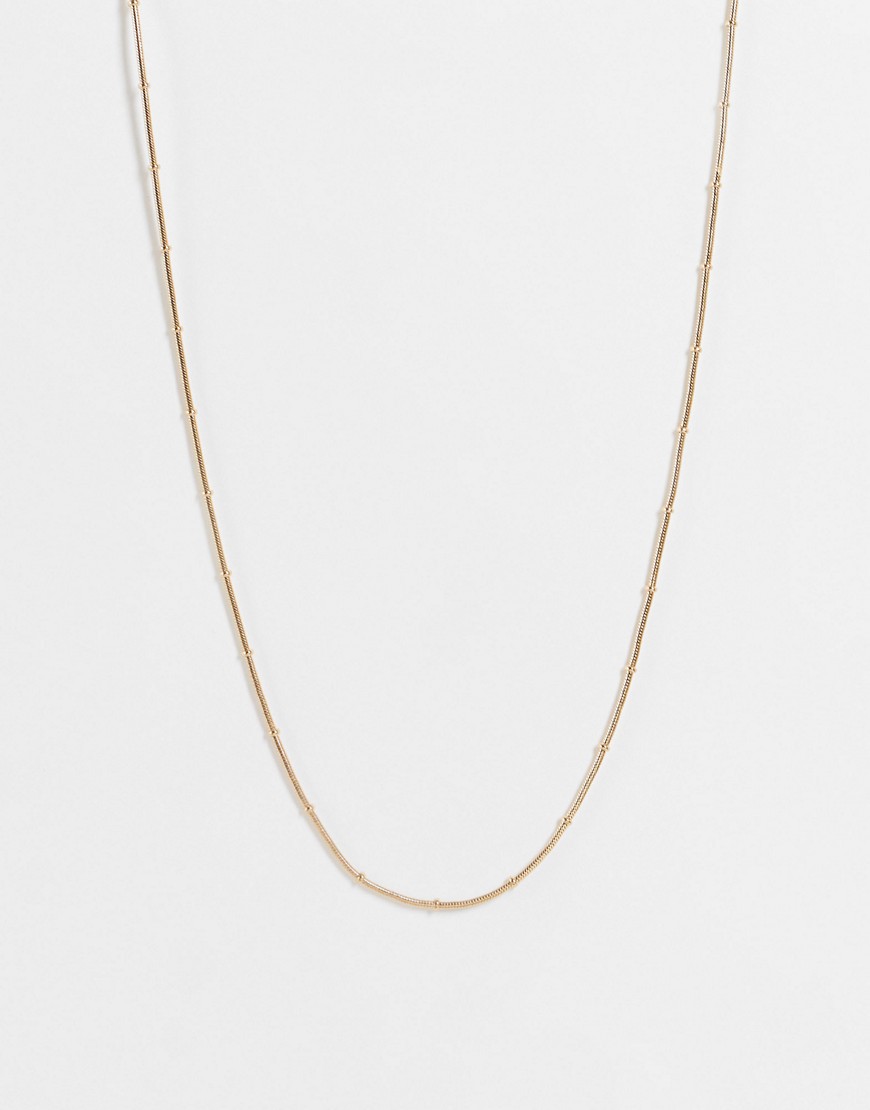 French Connection knotted chain necklace in gold