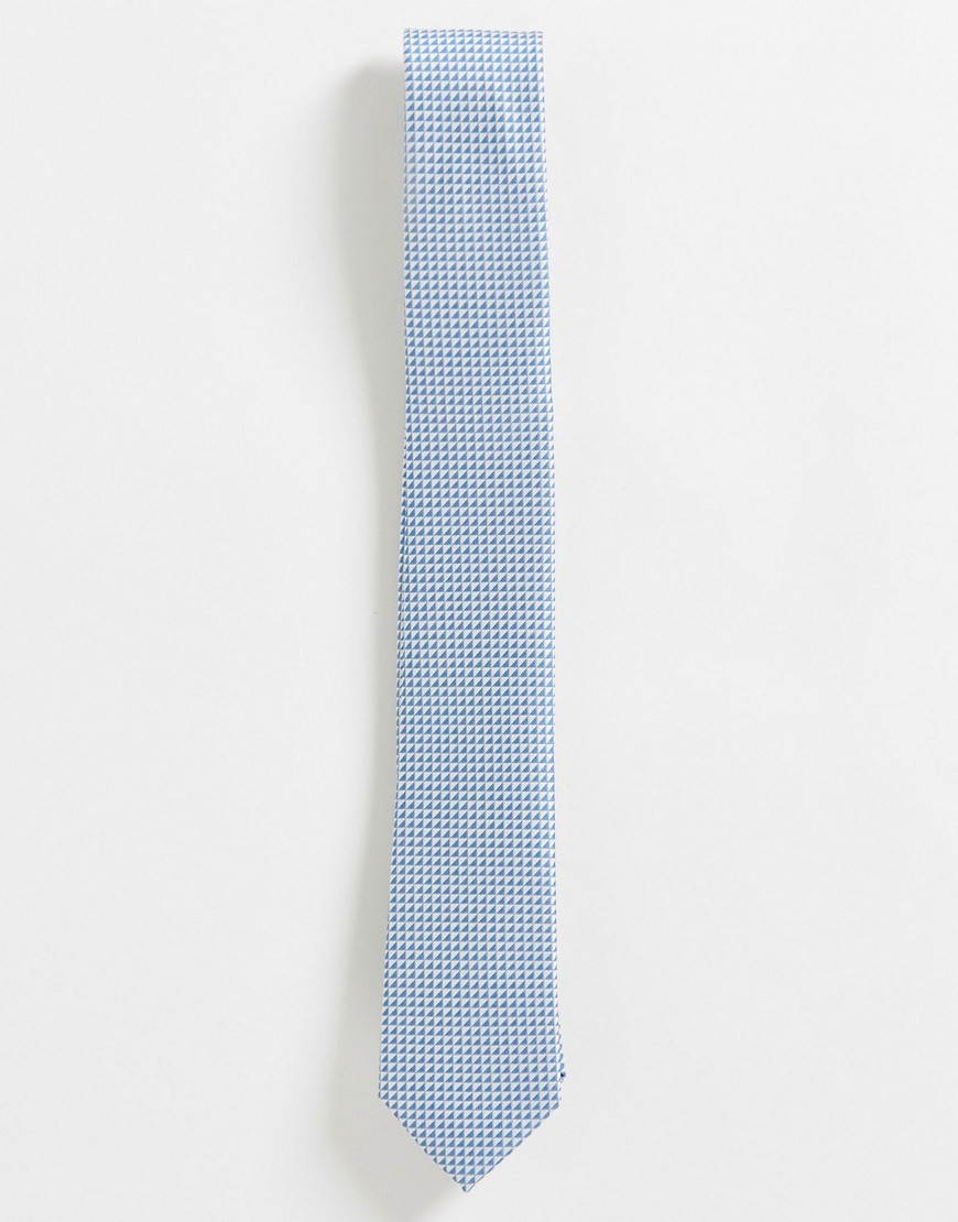 French Connection – Krawatte mit kleinem geometrischen Muster-Marineblau