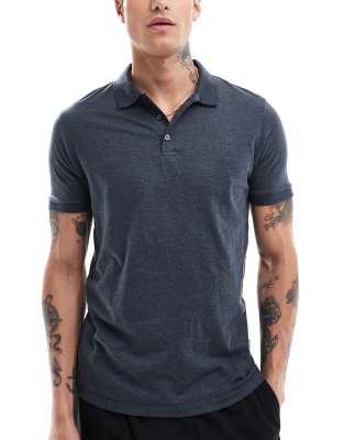 French Connection – Kurzärmliges Polohemd in Marineblau