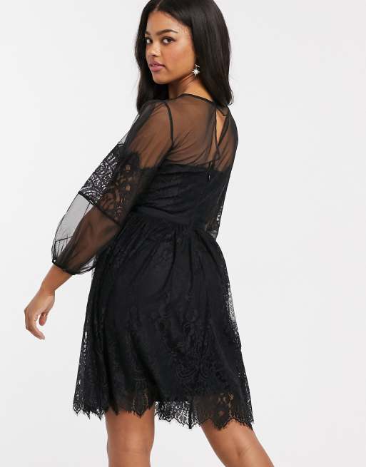 French connection shop black lace dress