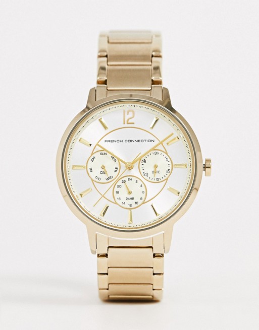 French Connection ladies bracelet watch in gold