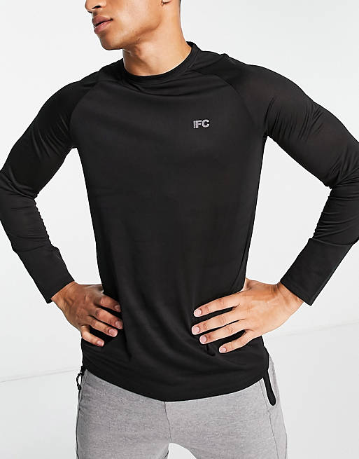 French Connection – Langärmliges Sport-Top in Schwarz | ASOS