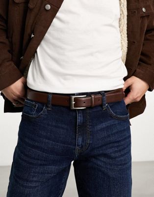 French Connection leather belt in brown