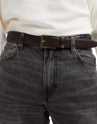 French Connection Leather Belt In Brown