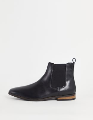 French Connection French Connection leather chelsea boot in black