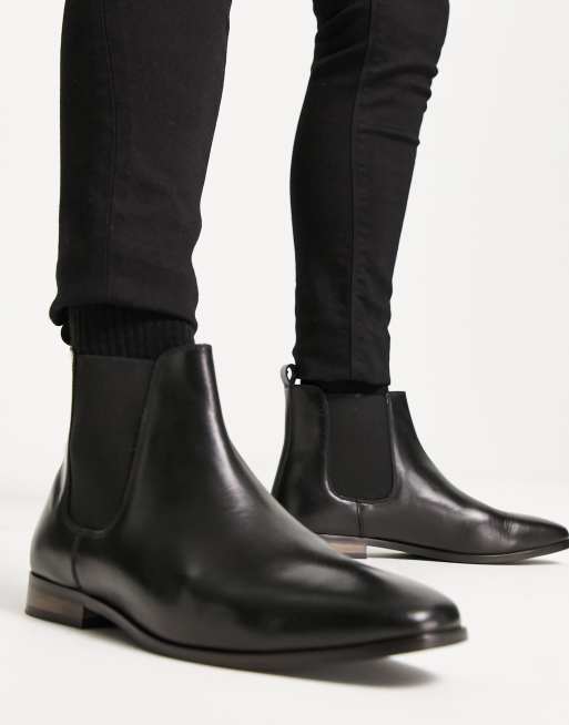 Mens black hotsell leather dealer boots