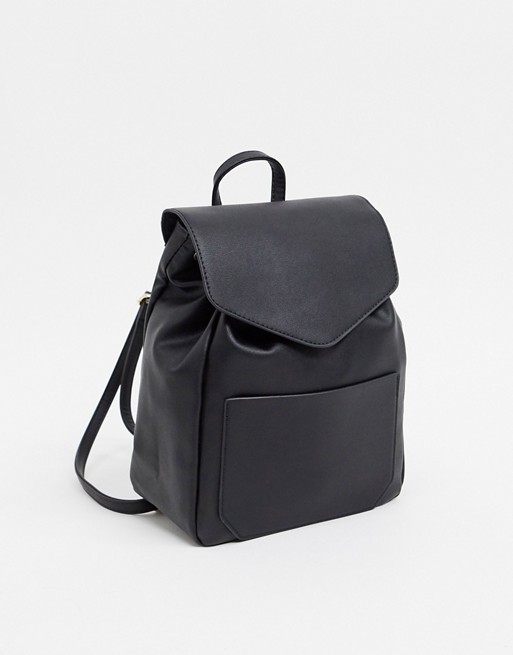 French Connection Leather Drawstring Backpack