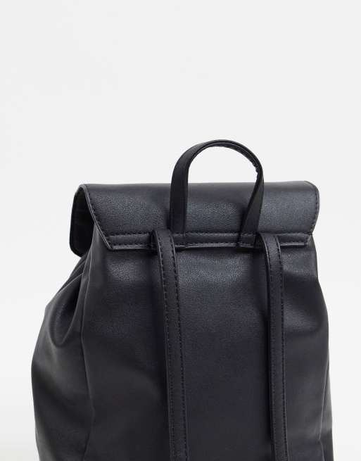 French Connection Leather Drawstring Backpack