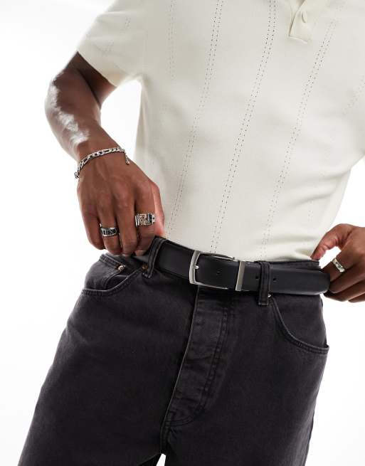 French Connection Reversible Leather Belt