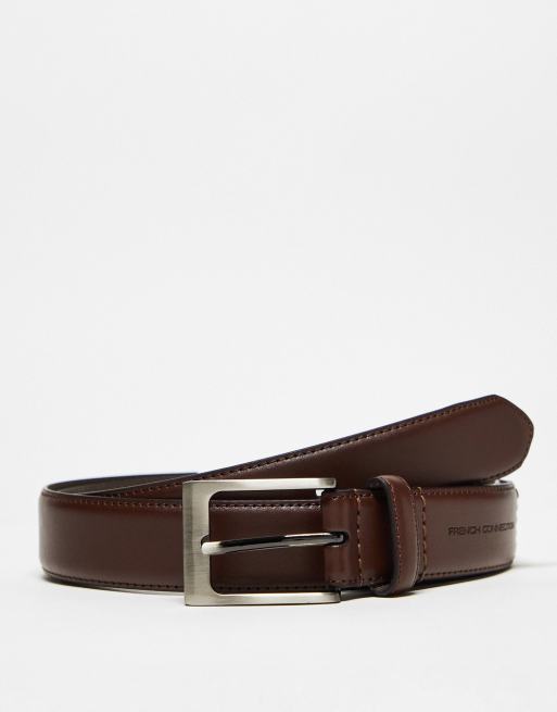 Square Buckle Belt - Brown