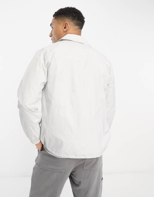 French Connection lightweight coach jacket in light gray