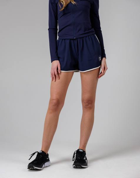 French Connection Lightweight elasticated rib waist fcuk shell shorts in navy - view 1