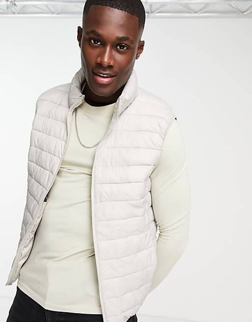 French Connection lightweight gilet in cream | ASOS