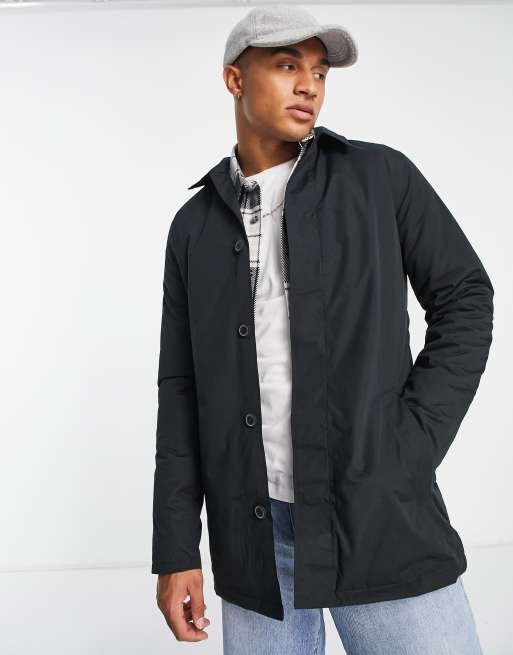 Mens mac jacket black hotsell