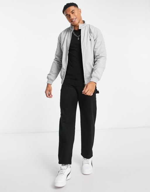 French Connection lined harrington jacket in light gray ASOS