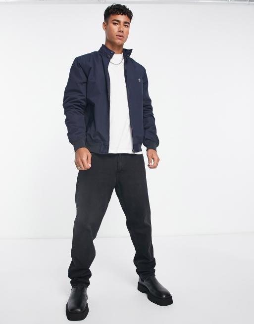 ASOS DESIGN harrington jacket in navy