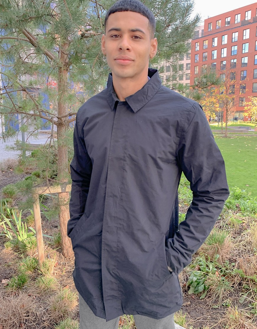 French Connection lined mac jacket in navy