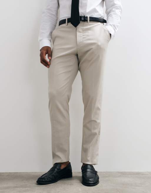 French Connection linen formal smart trouser in stone, 3 of 5