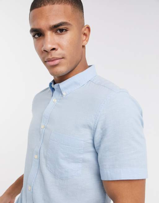 Mens Linen Shirt : FRENCH BLUE