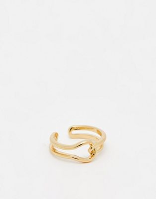 French Connection link ring in gold
