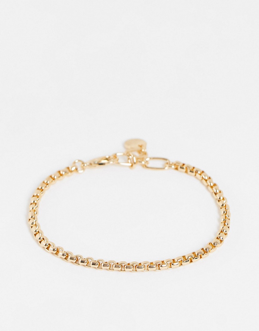 French Connection linked chain bracelet in gold