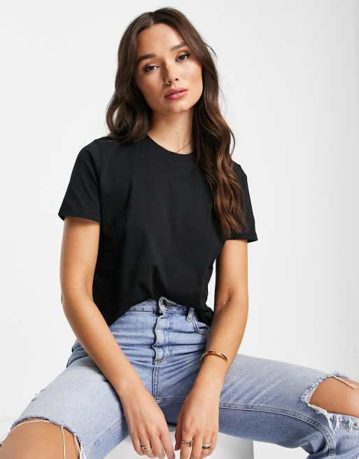 French Connection – Locker sitzendes T-Shirt in Schwarz