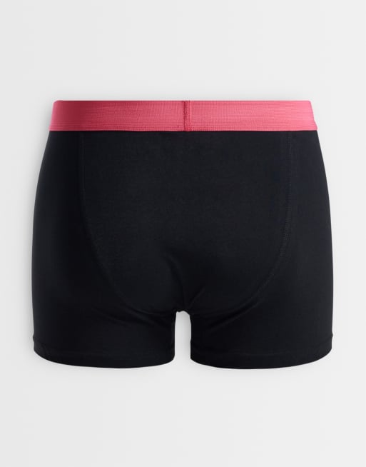 French Connection logo 7 pack boxers with contrast waist band in black/multi, 2 of 3