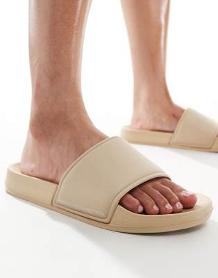 French Connection French Connection logo sliders in taupe-Neutral