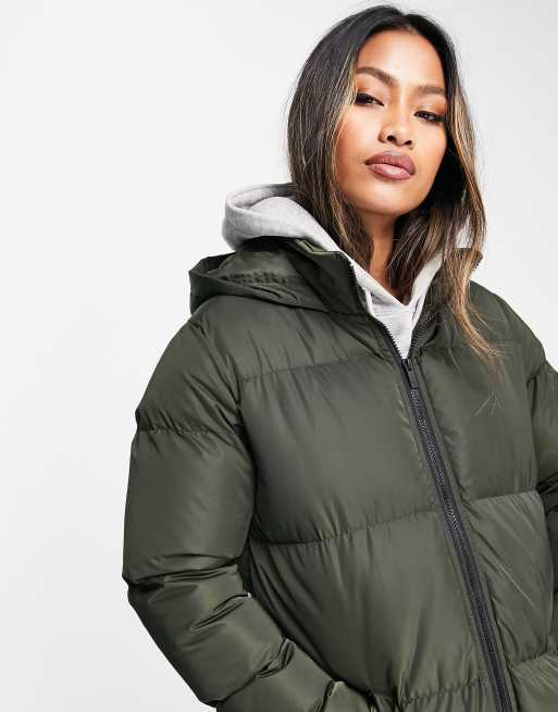 Khaki padded cheap jacket ladies