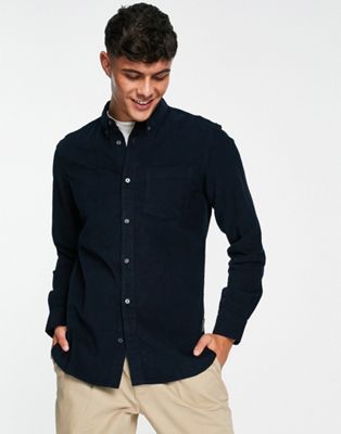 French Connection long sleeve cord shirt in navy