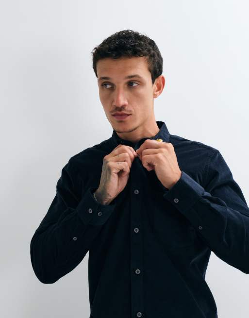 French Connection long sleeve cord shirt in navy, 3 of 5
