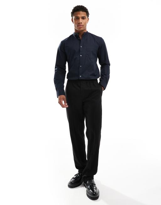 French Connection long sleeve henley shirt with single