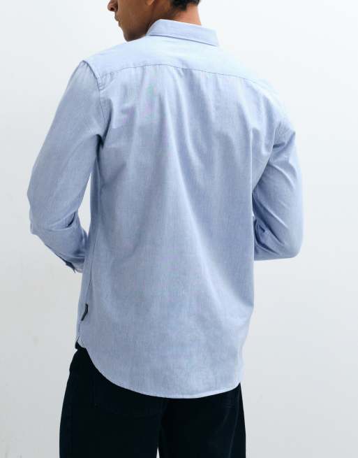 French Connection long sleeve oxford shirt in light blue, 3 of 5