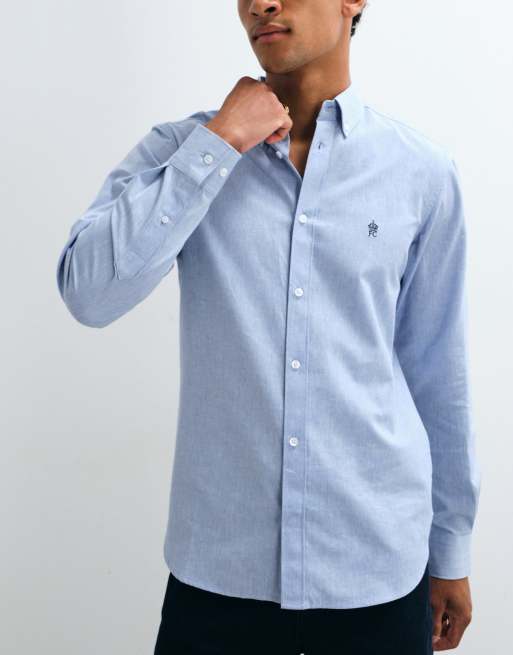French Connection long sleeve oxford shirt in light blue, 5 of 5