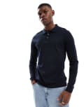 [French Connection Mens] French Connection long sleeve polo shirt in navy Chest 42 Marine