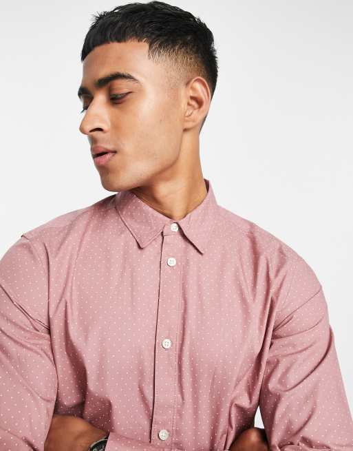 salmon pink shirt mens