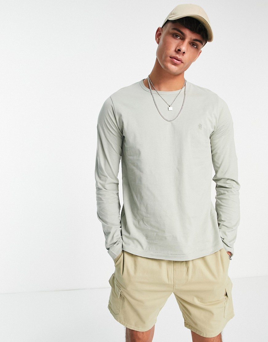 French Connection long sleeve top in sage-Green
