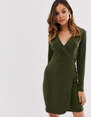 french connection slinky wrap dress