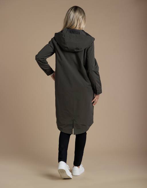 French Connection Longline hooded parka jacket in khaki, 2 of 4