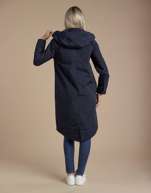 French Connection Longline hooded parka jacket in navy, 2 of 4