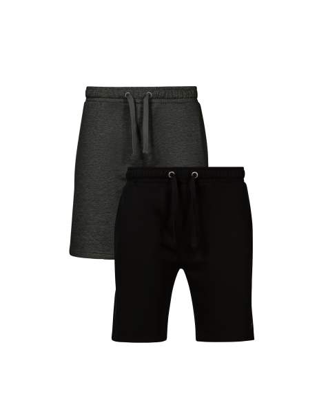 French Connection - Lot de 2 shorts en jersey de coton mélangé - Noir - view 1