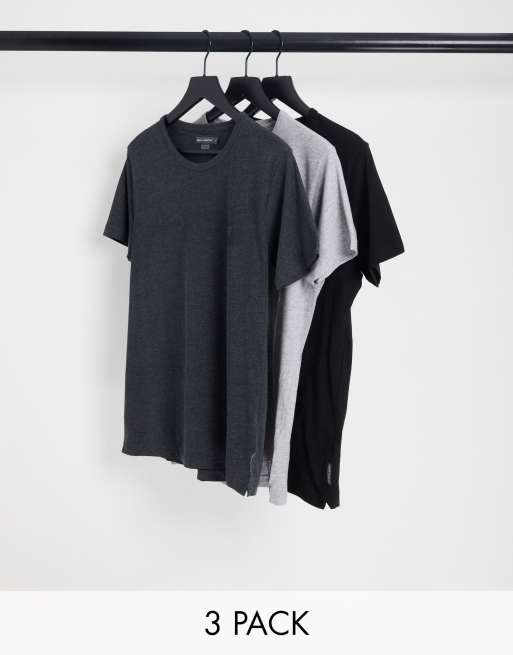 French Connection - Lot de 3 t-shirts confort - Gris multicolore